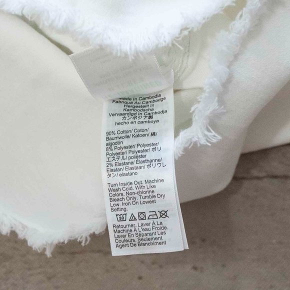 NWT J. Crew Denim Cutoff Overalls in White size M - Picture 9 of 9